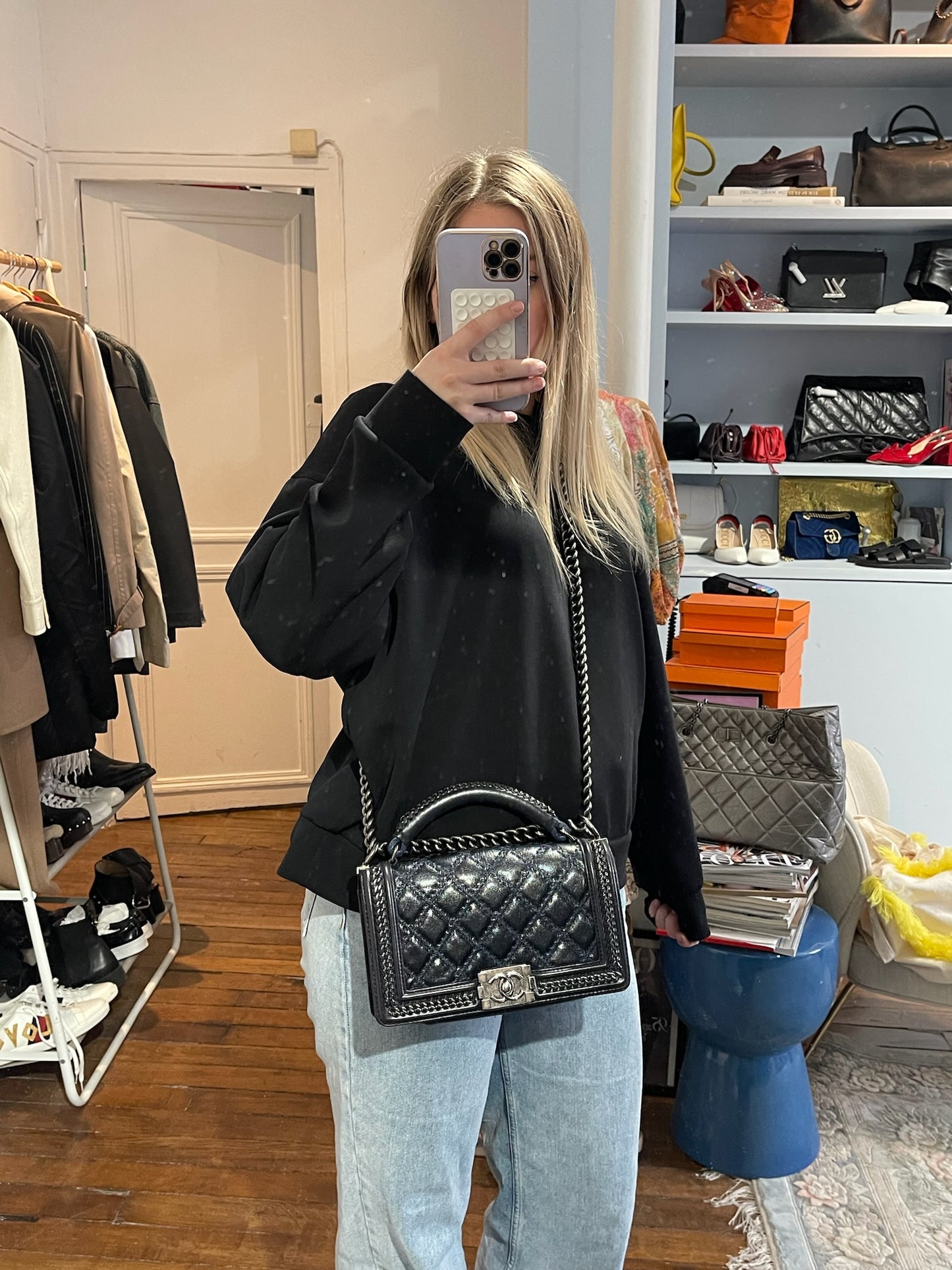 Sac Chanel Boy bleu