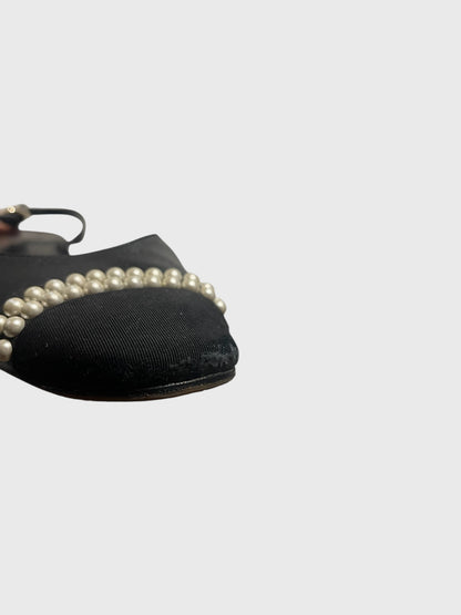 Slingback Chanel noires T.39