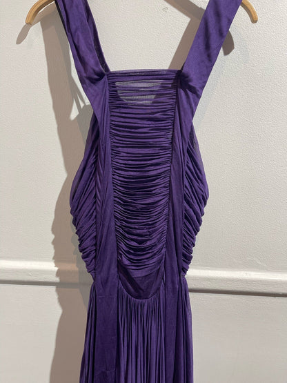 Robe Yves Saint Laurent violette T.38