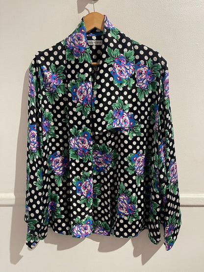 Chemisier Balenciaga à pois T.40
