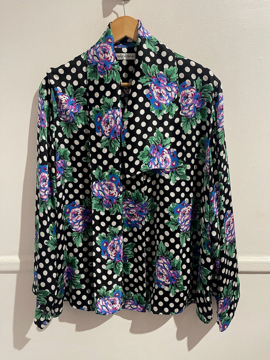 Chemisier Balenciaga à pois T.40