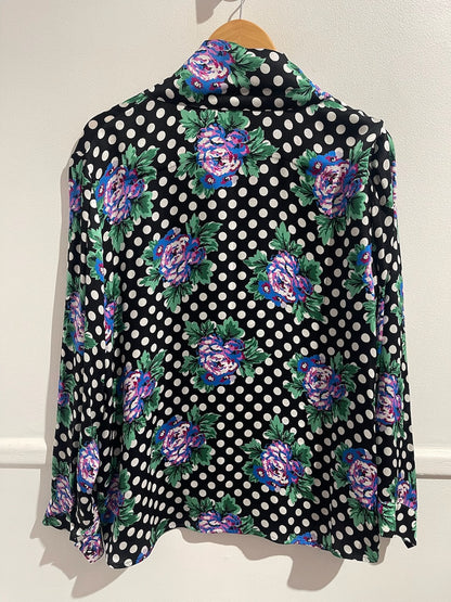 Chemisier Balenciaga à pois T.40