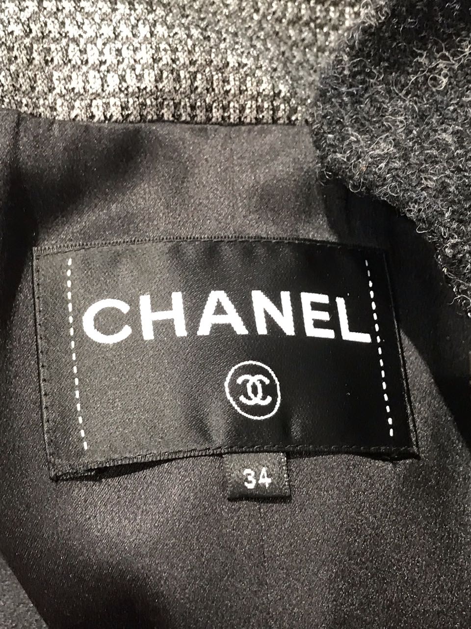 Manteau Chanel gris T.34