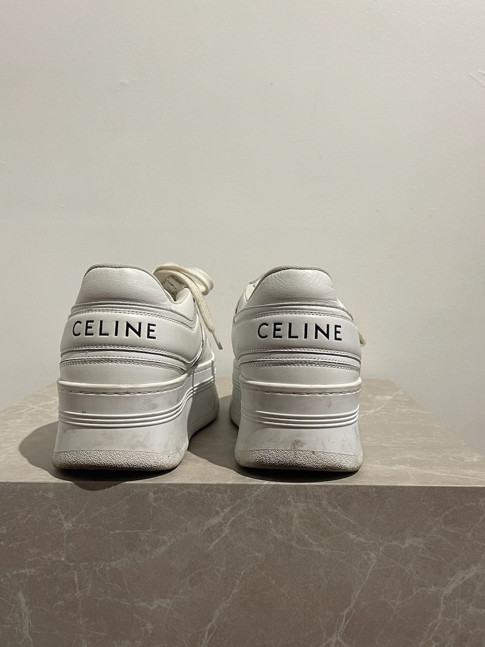 Baskets Celine Block blanches T.37