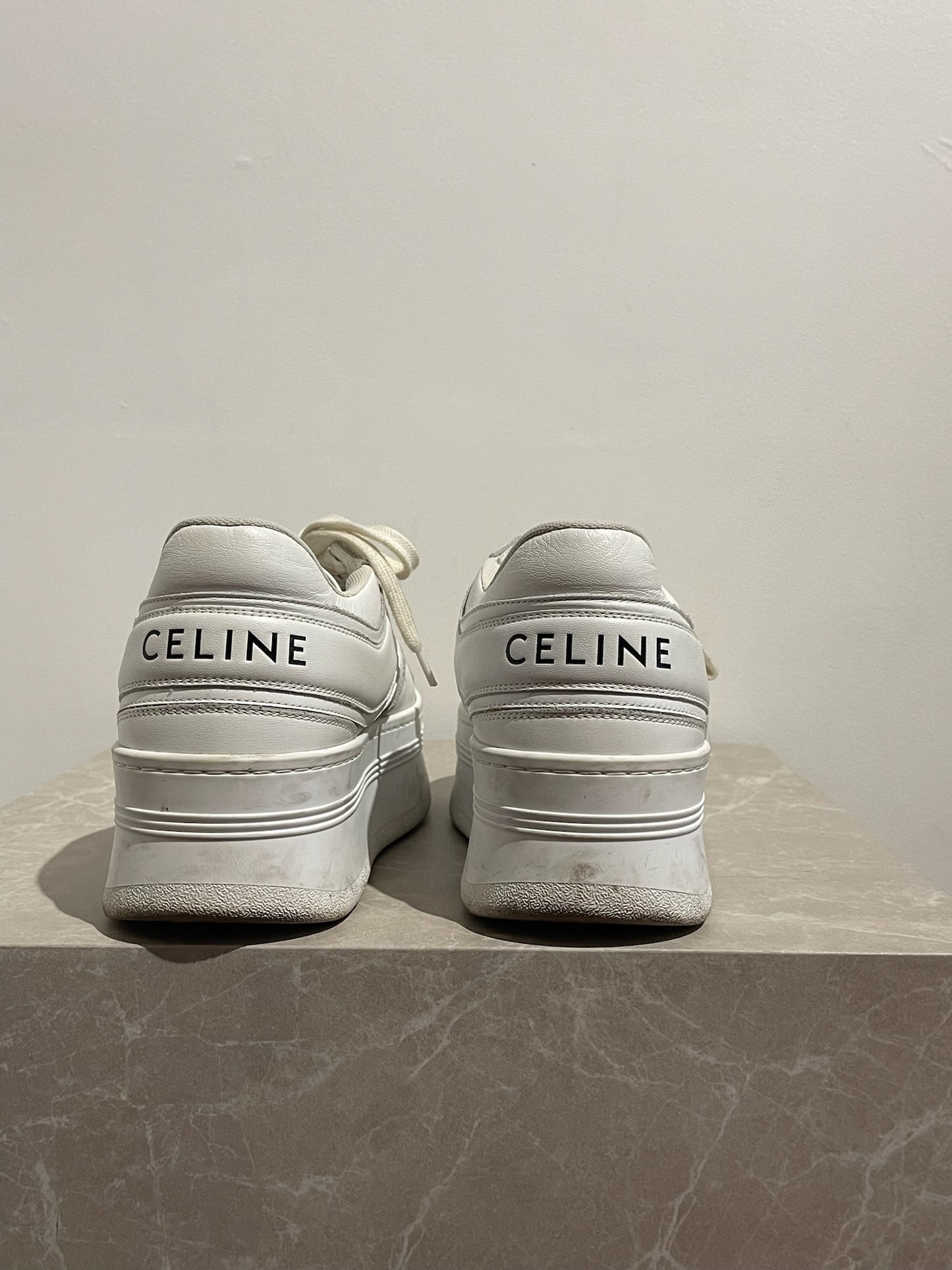 Baskets Celine Block blanches T.40