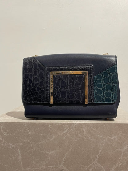 Sac Jimmy Choo Alba bleu marine