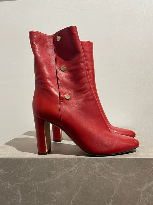 Bottines Jimmy Choo rouges T.40