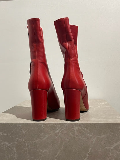 Bottines Jimmy Choo rouges T.40