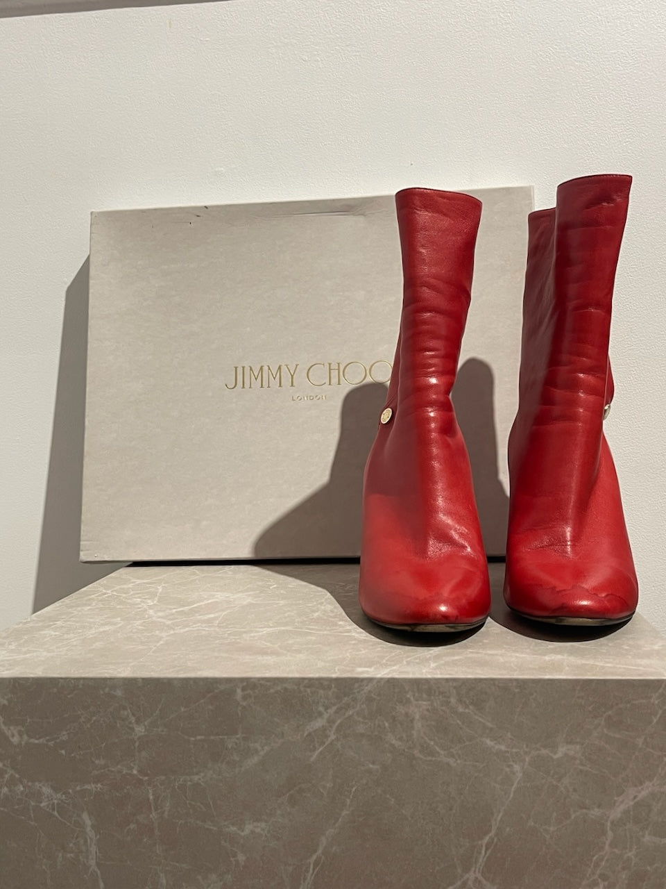 Bottines Jimmy Choo rouges T.40