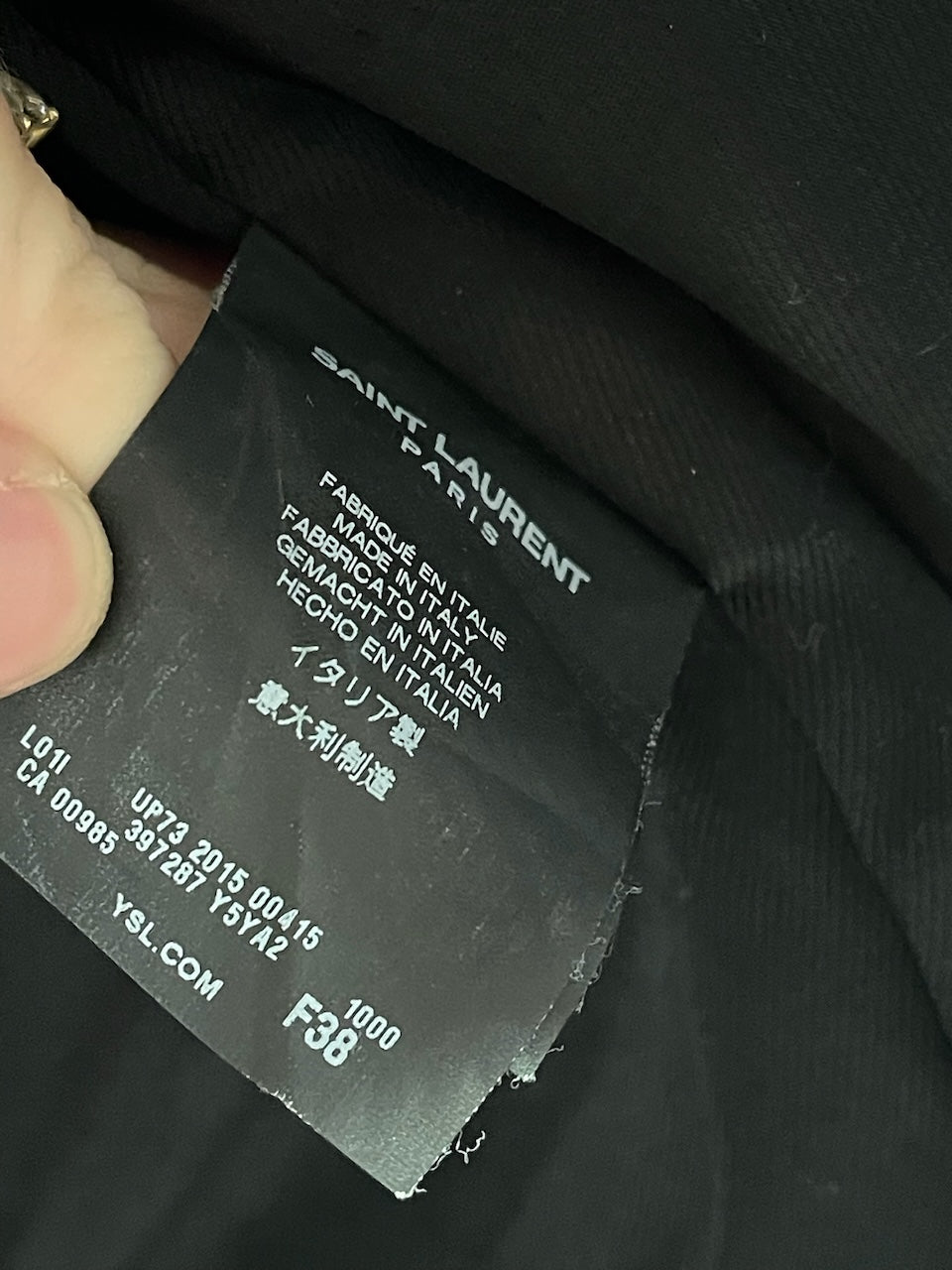 Perfecto Saint Laurent noir T.38