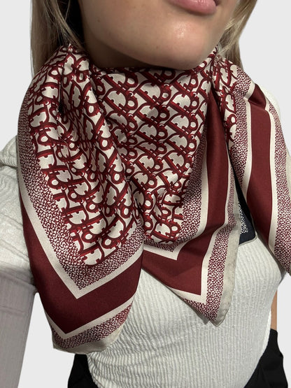 Foulard Dior Diortwin bordeaux bleu