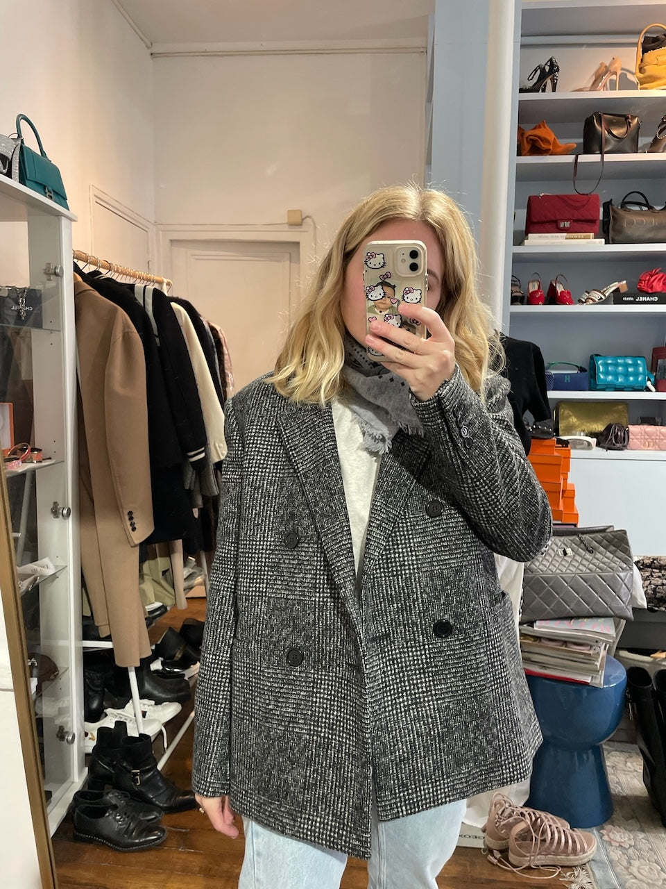 Veste Saint Laurent grise T.40