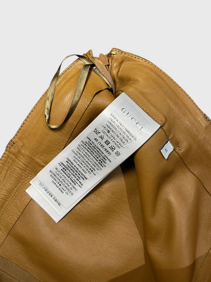 Jupe Gucci daim camel T.36