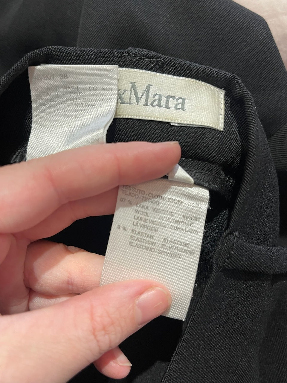 Pantalon Max Mara noir T.38