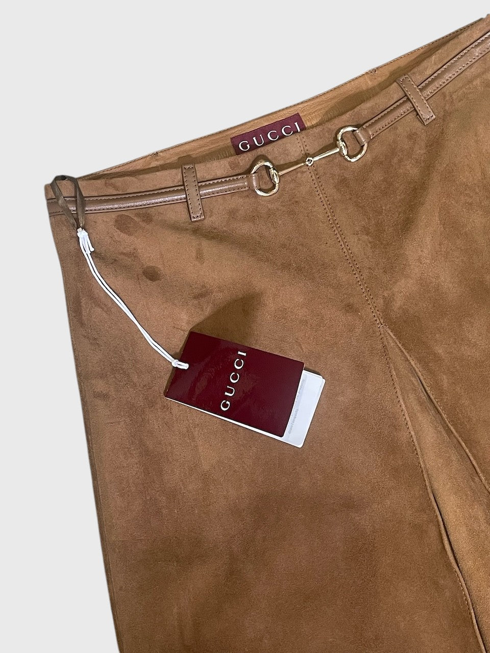Jupe Gucci daim camel T.36