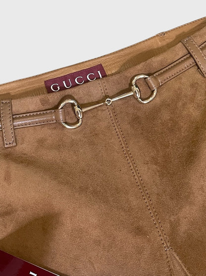 Jupe Gucci daim camel T.36