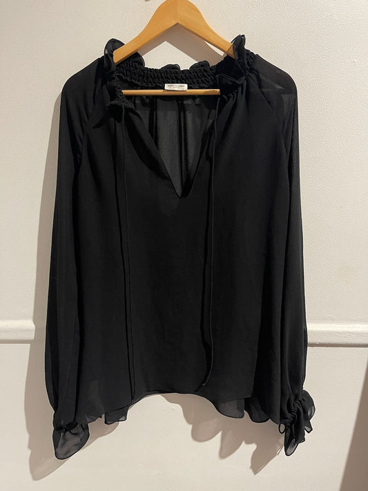 Blouse Saint Laurent noire T.40
