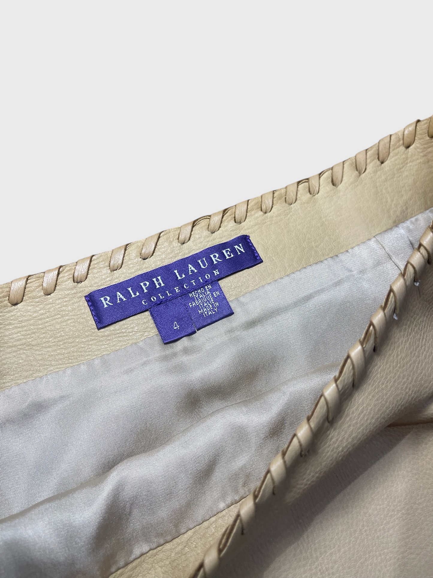 Jupe Ralph Lauren cuir T.36