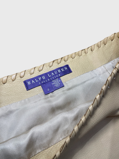 Jupe Ralph Lauren cuir T.36