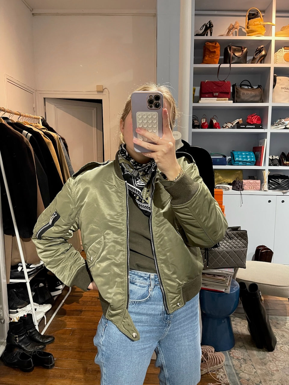 Veste Saint Laurent kaki T.40