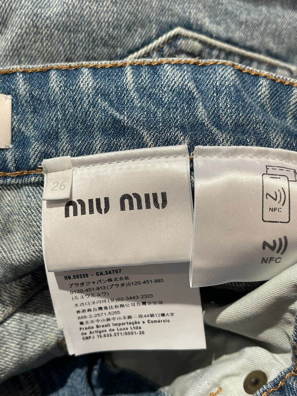 Short Miu Miu en jeans T.26