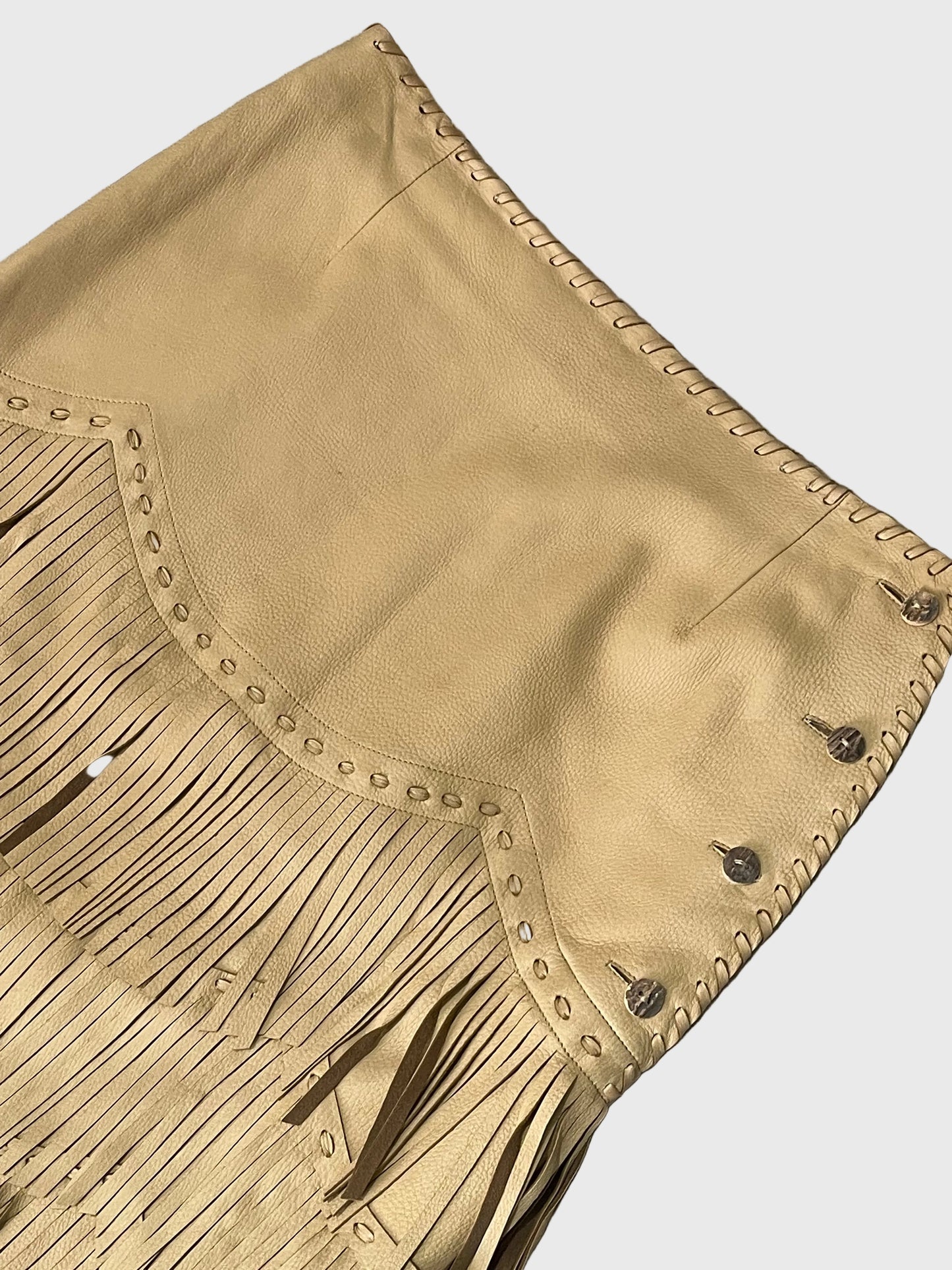 Jupe Ralph Lauren cuir T.36