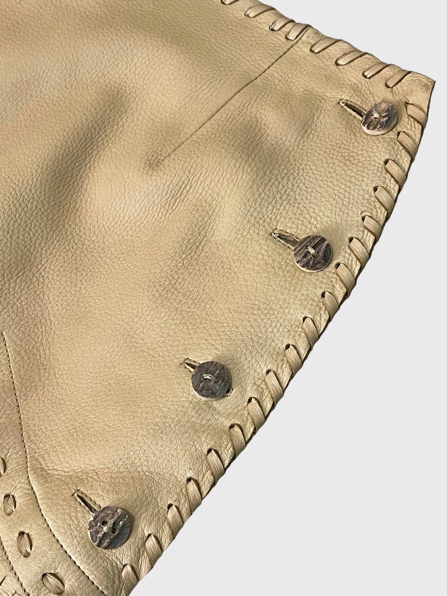Jupe Ralph Lauren cuir T.36