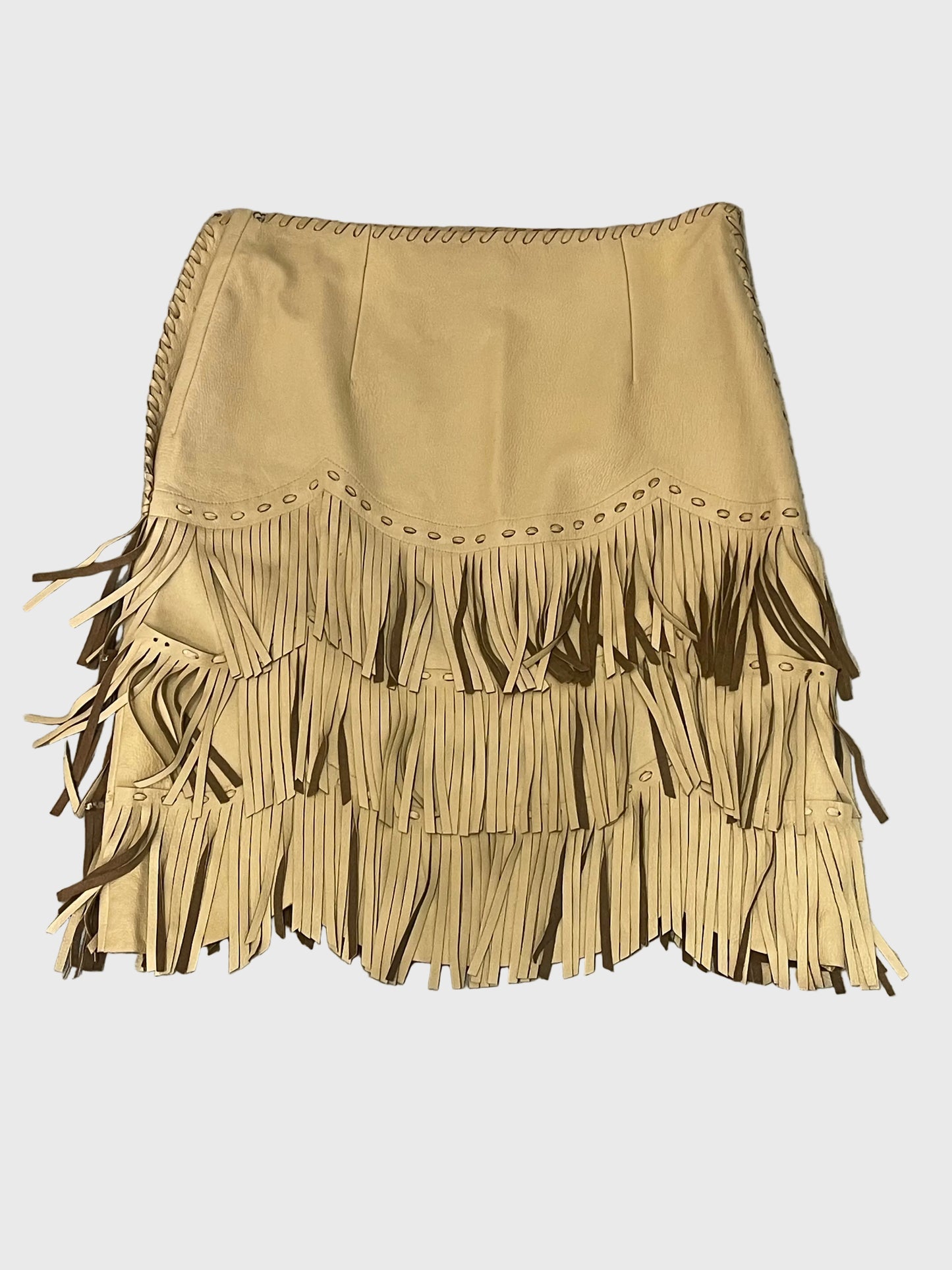 Jupe Ralph Lauren cuir T.36