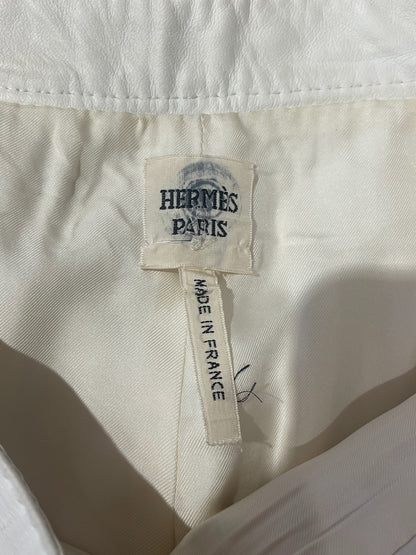 Pantalon Hermès blanc T.38
