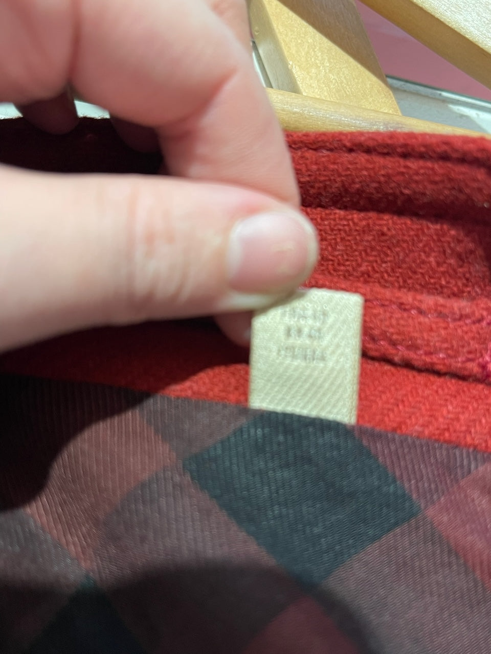 Manteau Burberry rouge T.38