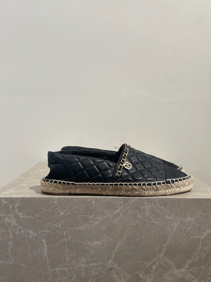 Espadrilles Chanel noires T.42