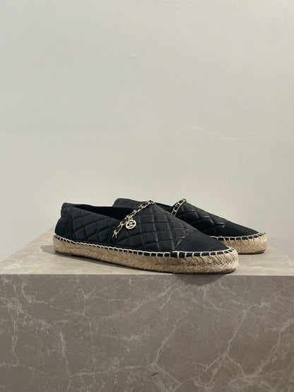 Espadrilles Chanel noires T.42