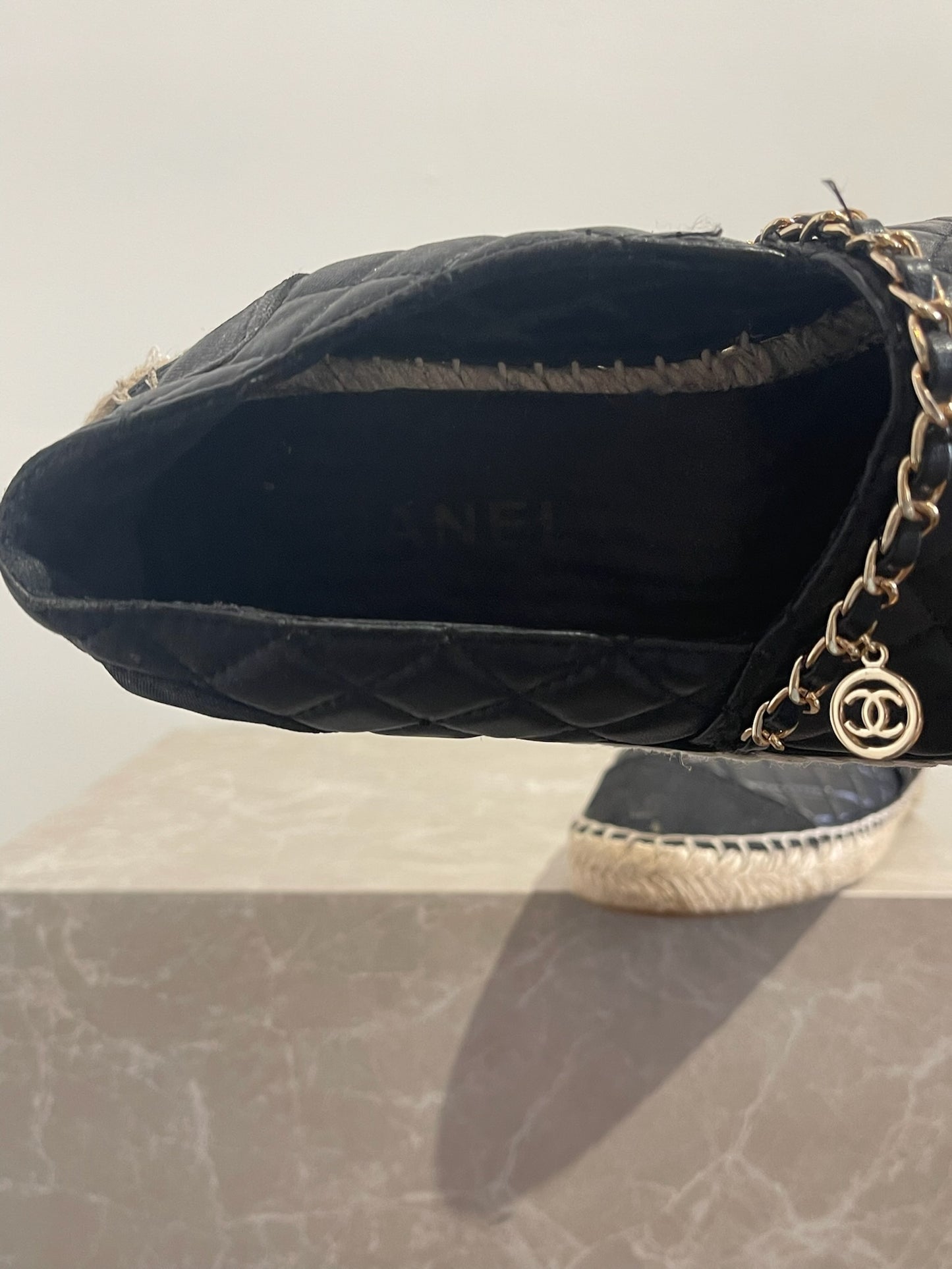 Espadrilles Chanel noires T.42