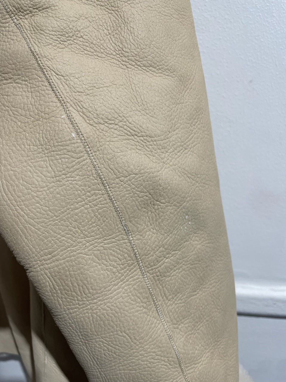 Manteau peau lainée dMn beige T.1