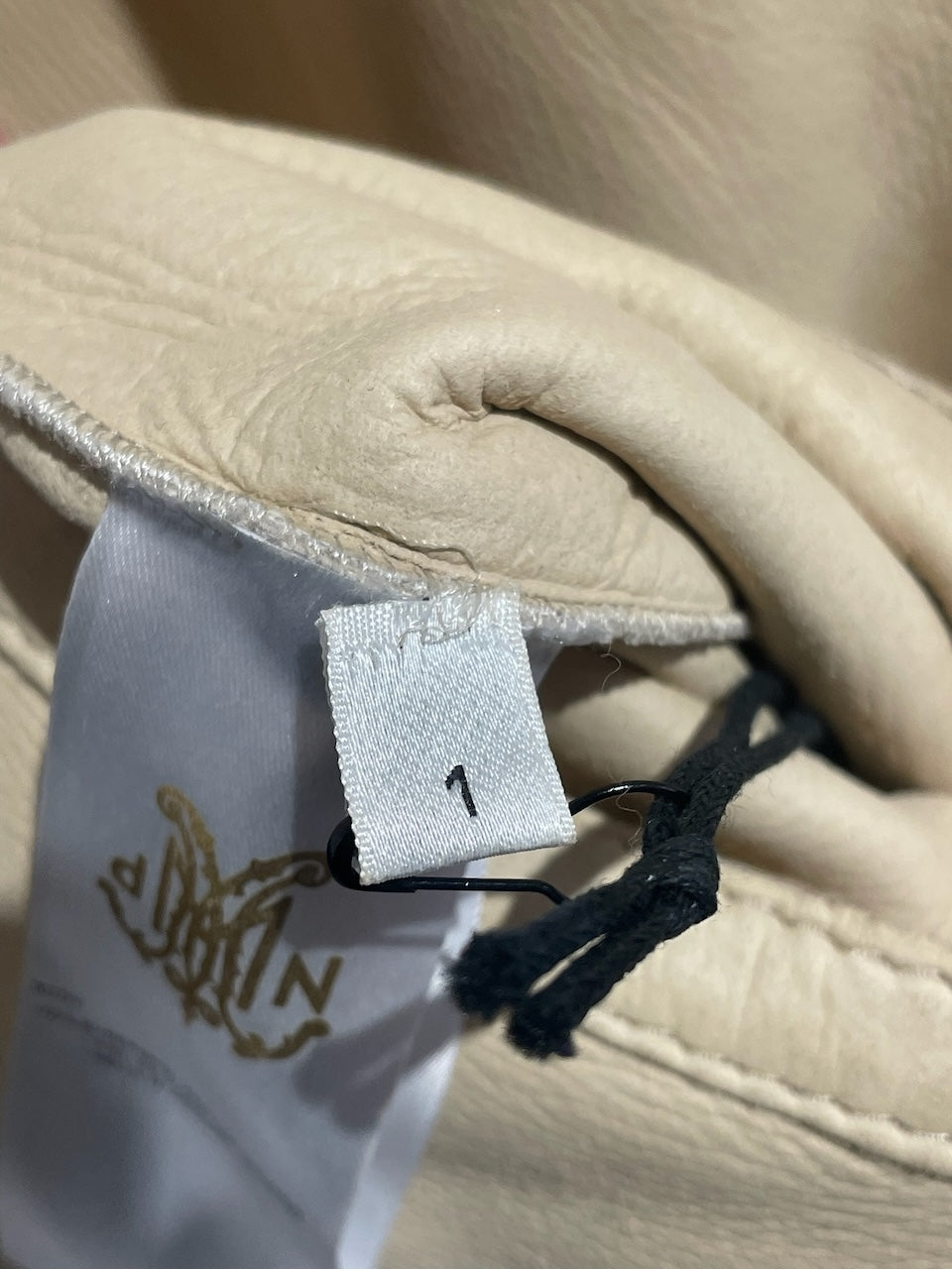 Manteau peau lainée dMn beige T.1