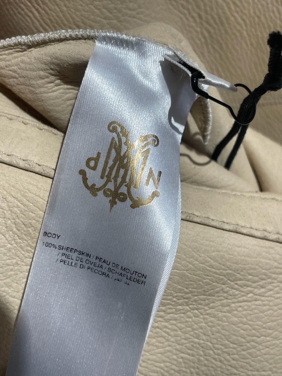 Manteau peau lainée dMn beige T.1