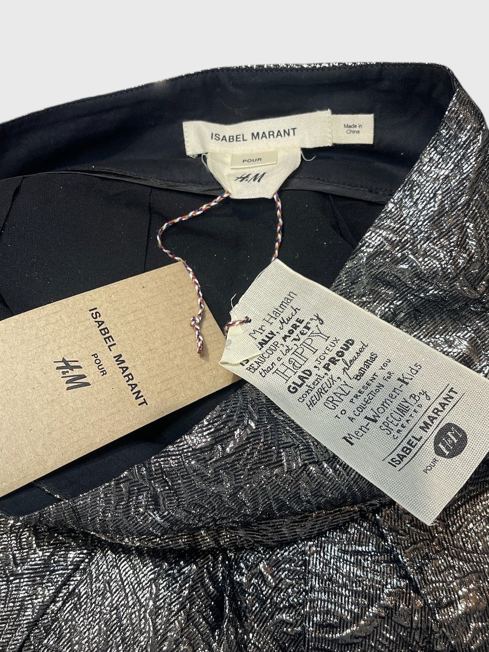Jupe Isabel Marant argentée T.36