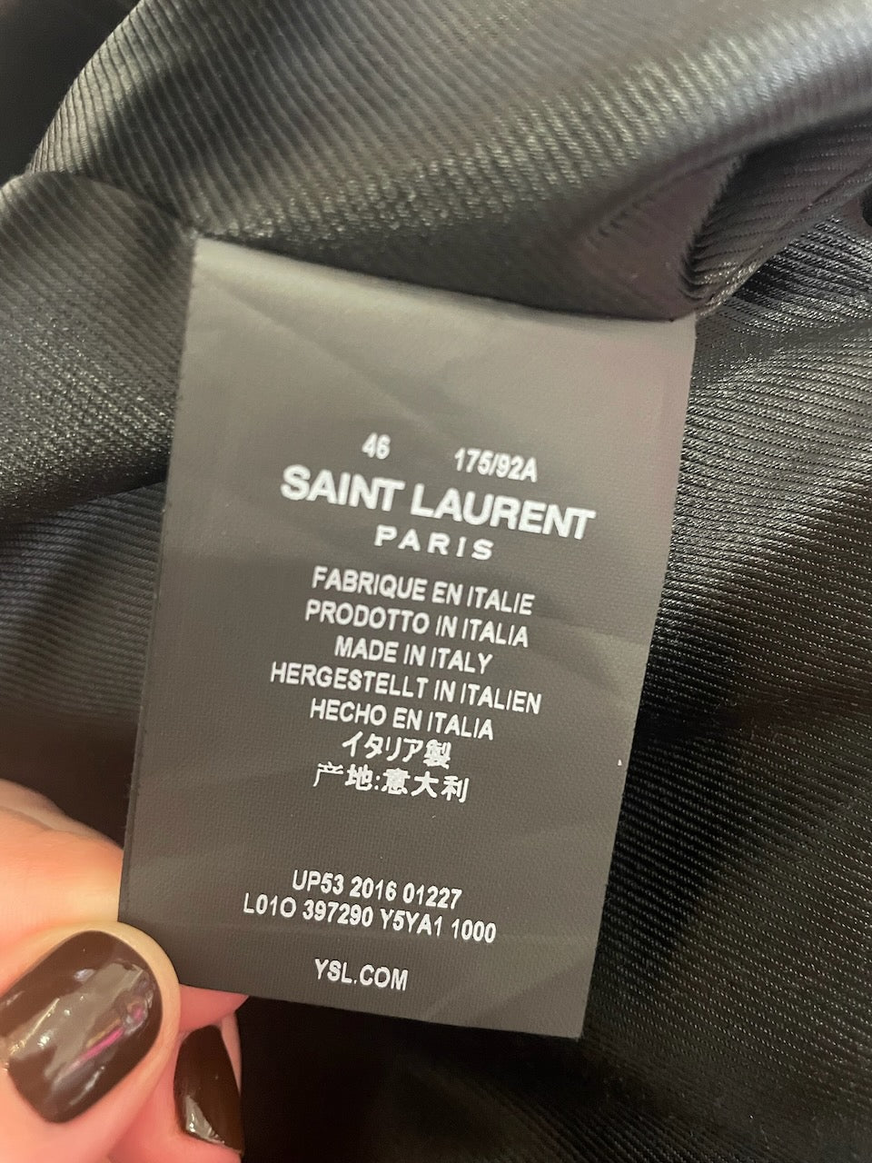 Perfecto Saint Laurent noir T.46