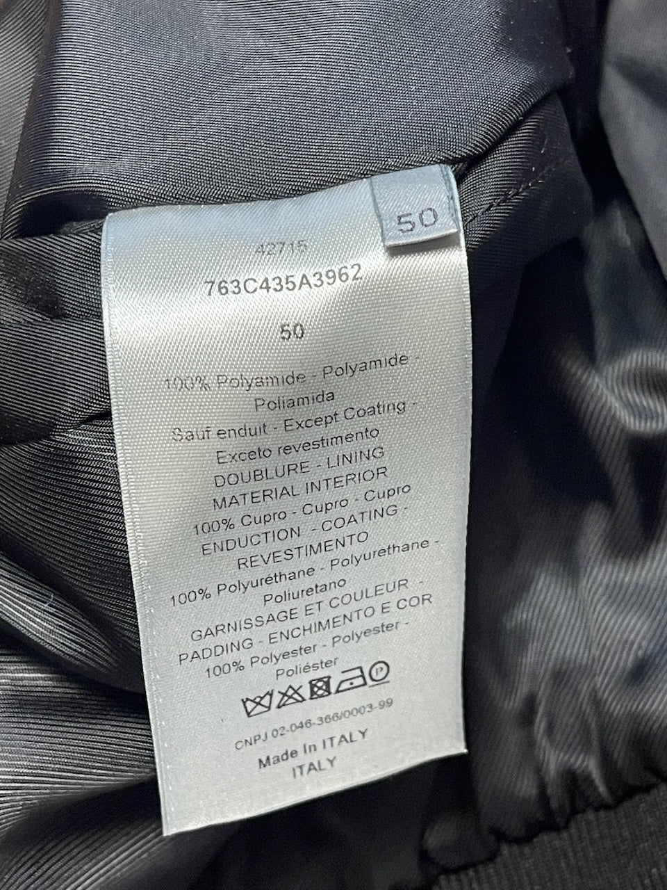 Veste Dior Homme noire T.50