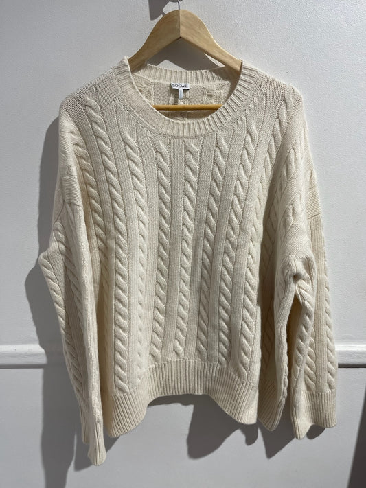 Pull Loewe blanc cassé T.S