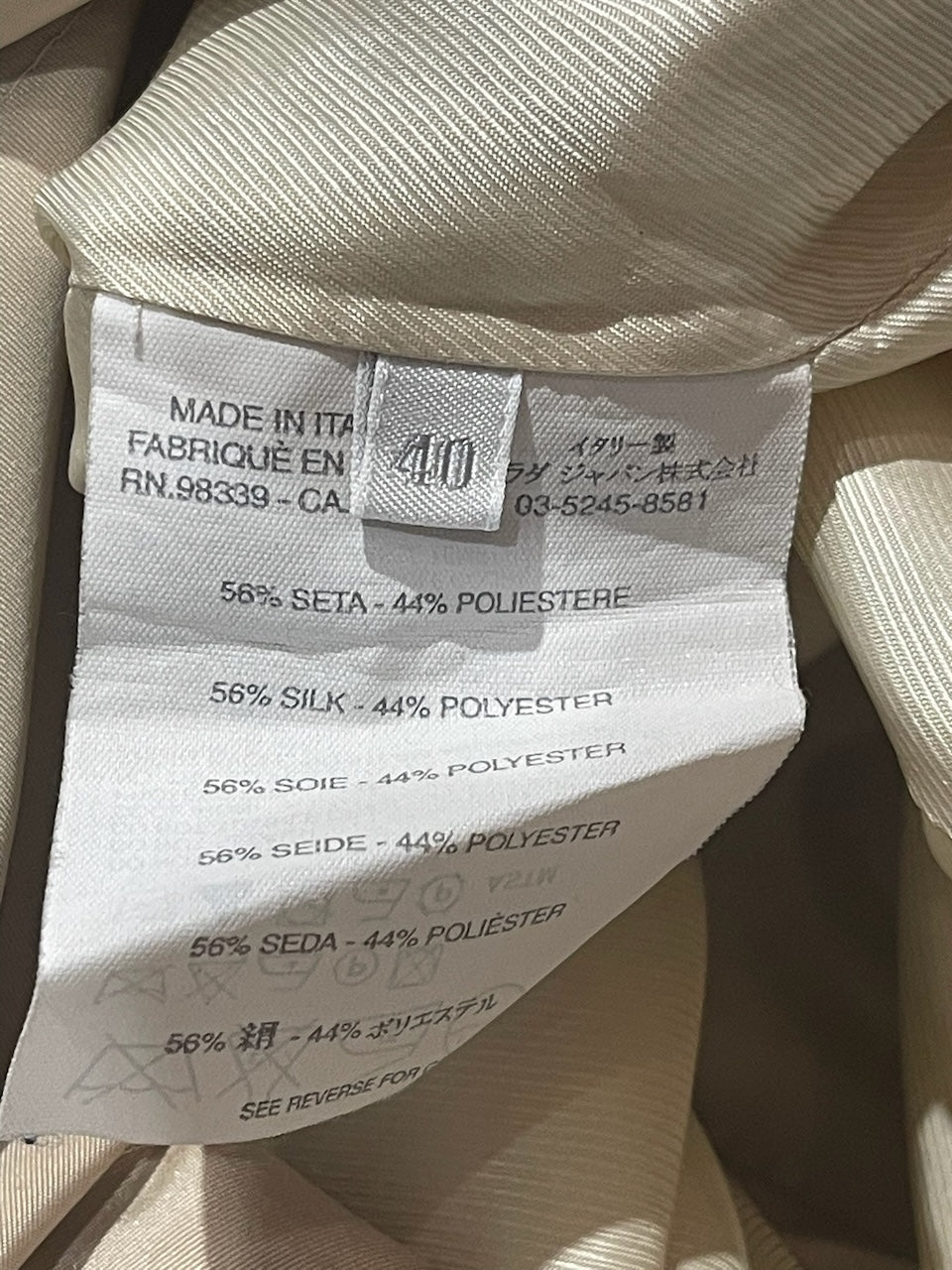 Trench Prada beige T.36