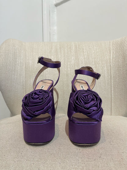 Sandales Miu Miu violettes T.37,5