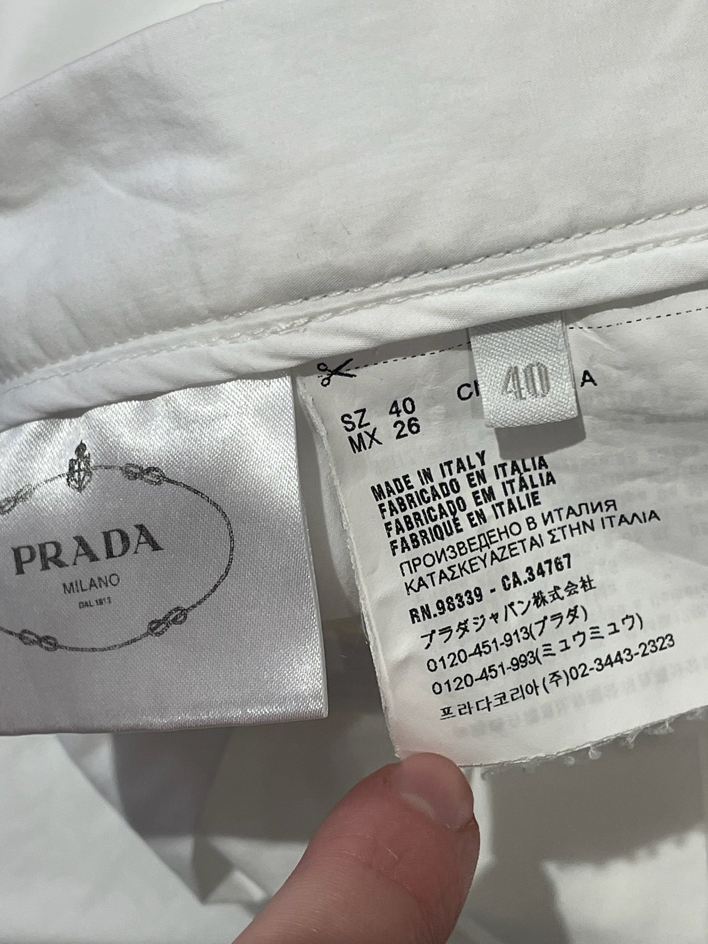 Jupe Prada blanche T.36