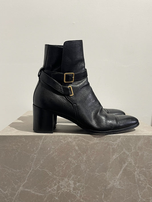 Bottines Saint Laurent noires T.38,5