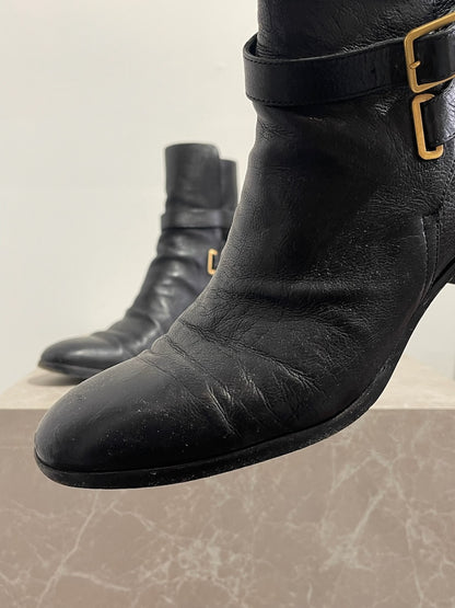 Bottines Saint Laurent noires T.38,5