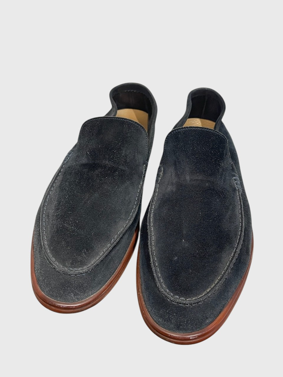Mocassins Loro Piana bleu marine T.46