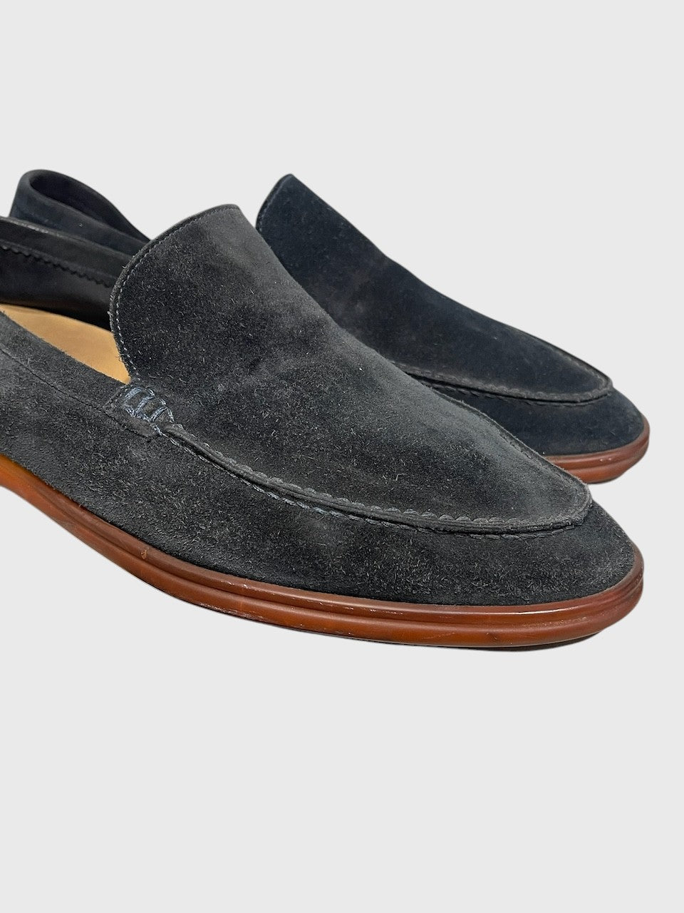 Mocassins Loro Piana bleu marine T.46