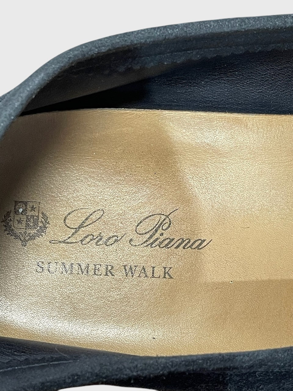Mocassins Loro Piana bleu marine T.46
