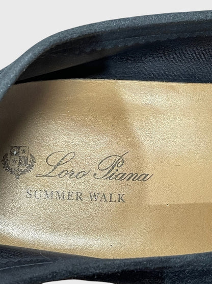 Mocassins Loro Piana bleu marine T.46