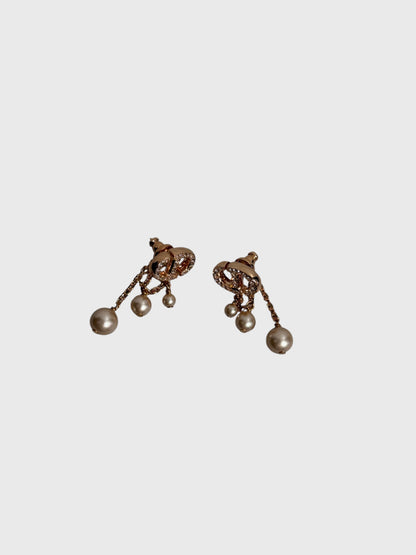 Boucles d'oreilles Dior CD rose gold